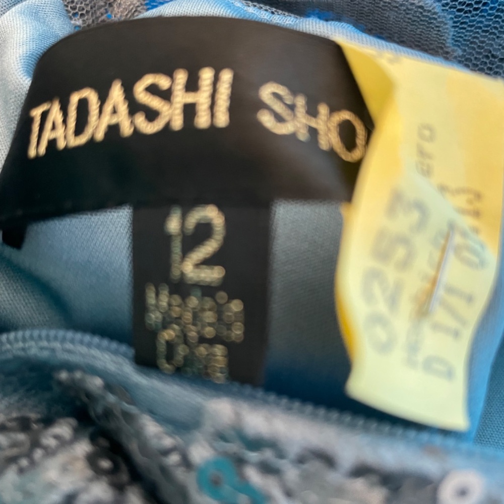 COCKTAIL DRESS. TADASHI SHOJI  Blue/Gray Size 12 - Picture 4 of 4